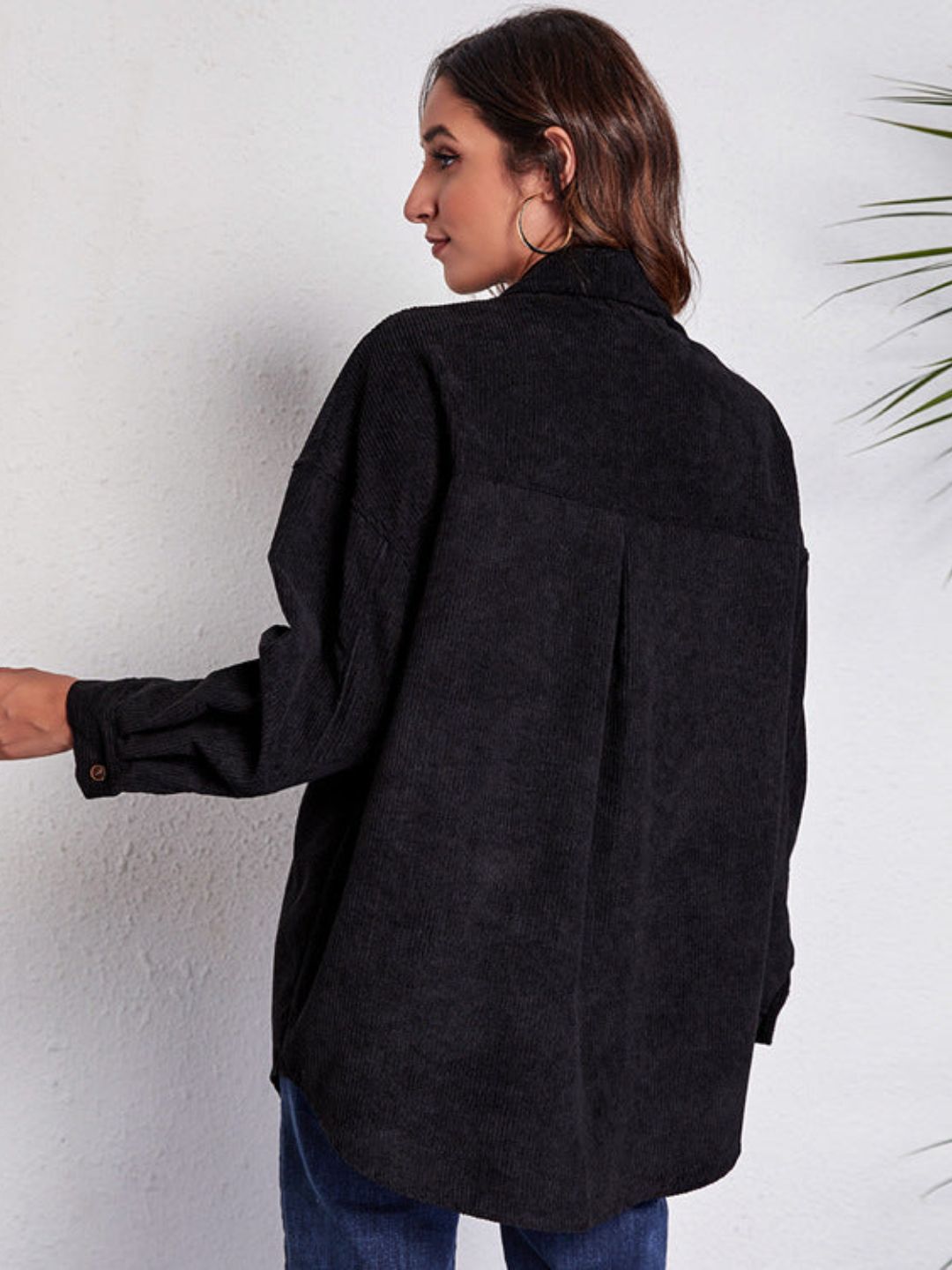 Black Shirt Collar Neck Style