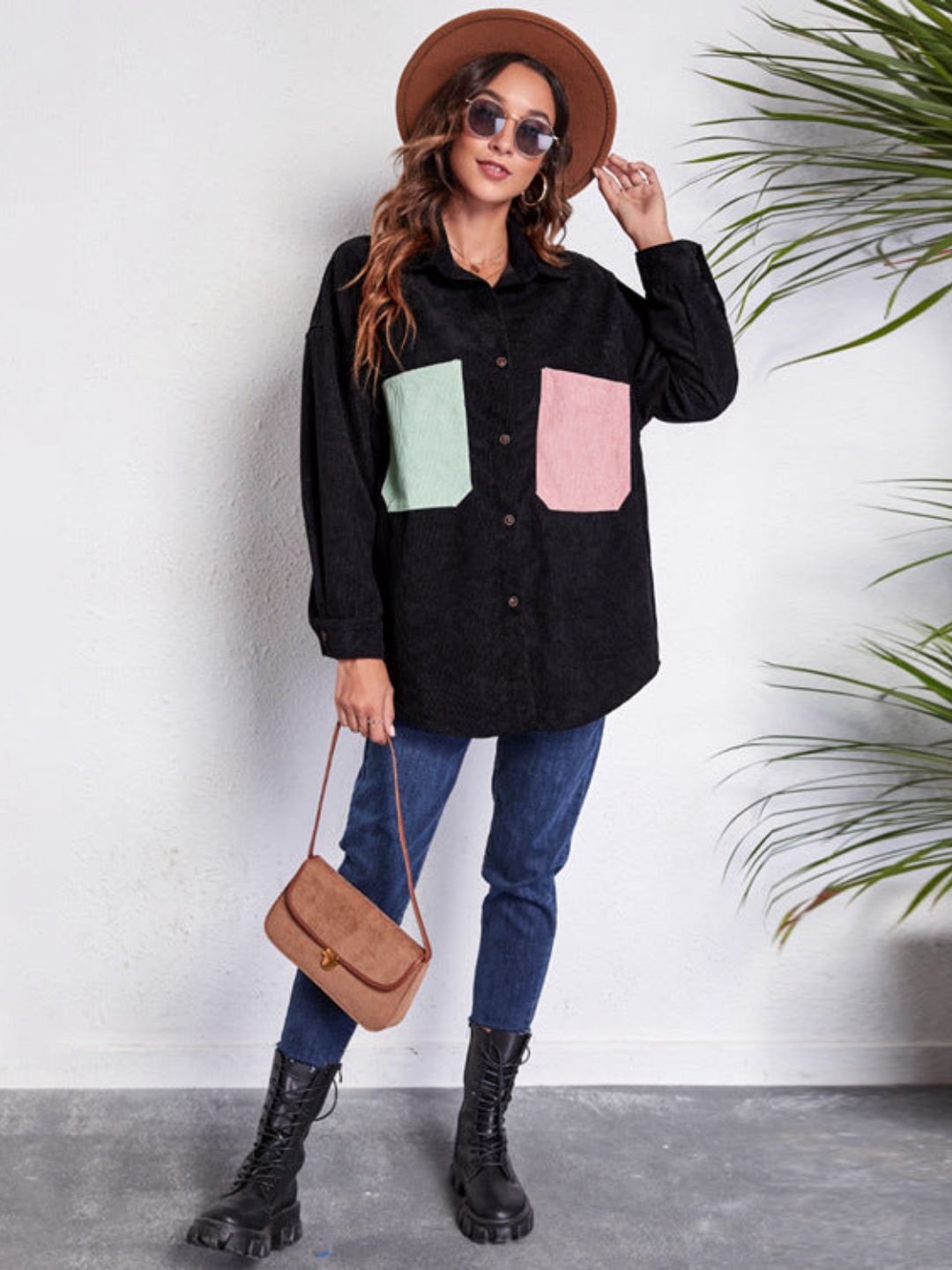 Black Shirt Collar Neck Style