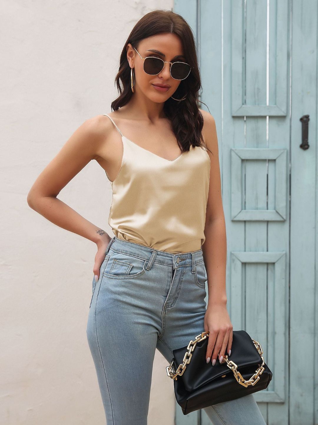 Shoulder Straps Casual Top