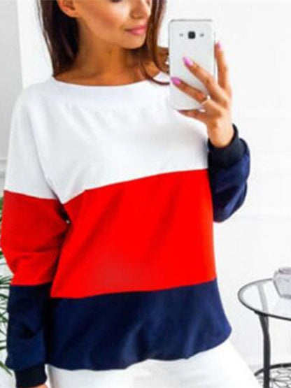 Round Neck Long-Sleeved loose T-shirt