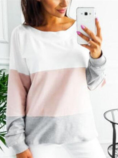 Round Neck Long-Sleeved loose T-shirt