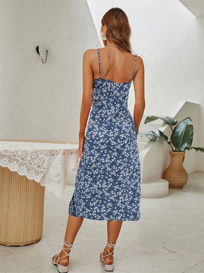 Oh Rare Womens Floral Elegant Midi Dress