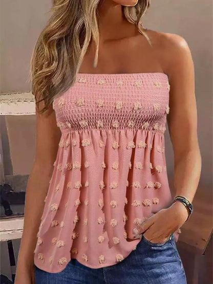 Pink Off Shoulder Solid Top